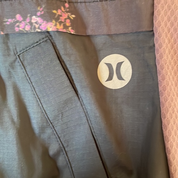 2/$30 NWOT HURLEY mesh exercise sport jacket - small - floral pattern - hooded - Picture 5 of 6